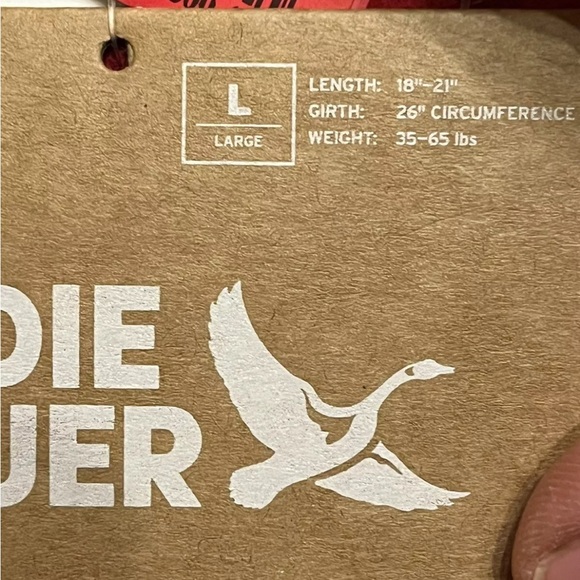 Dog lover SET Eddie Bauer Classic Dark Red Vest/Flannel LINED+bandanna+Book SzL - Picture 3 of 16